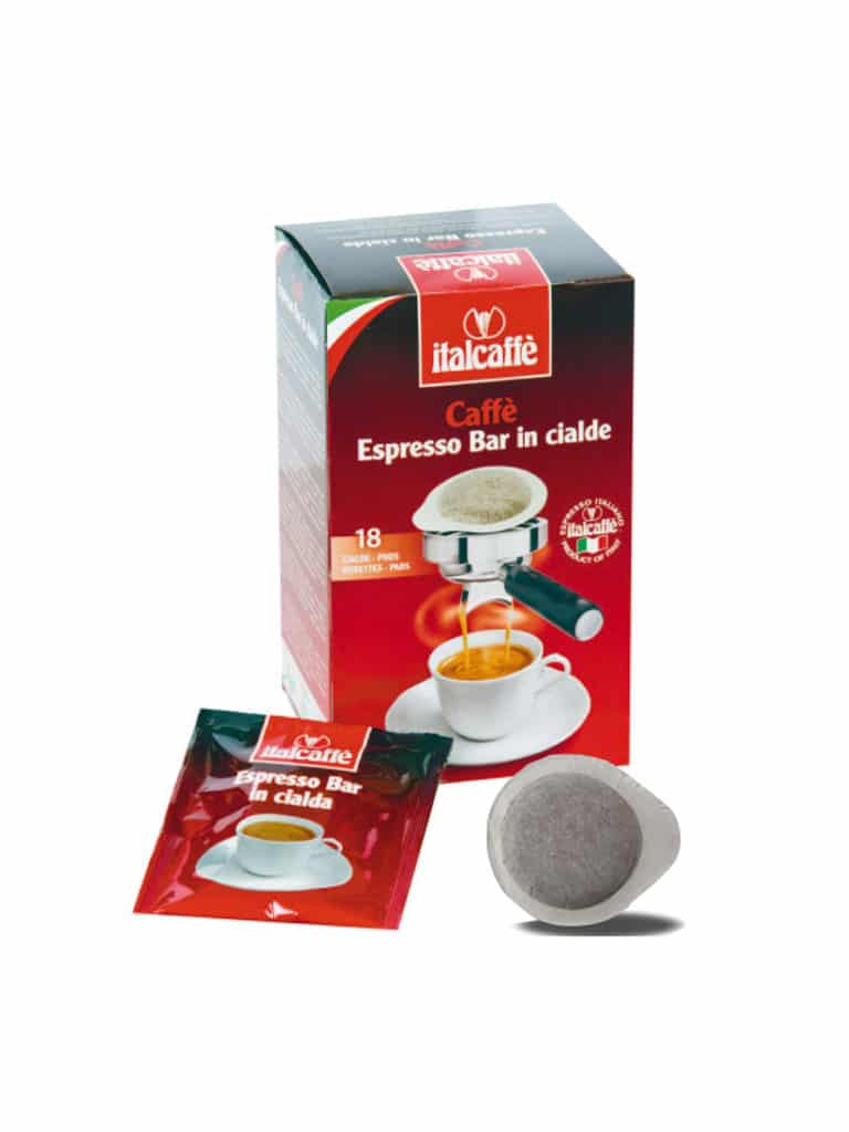 ESE Kaffeepads Italcaffè Espresso Bar 44mm 18 Stk Kaffee Pad Kaffee-pads Espressopads cialde caffè caffe cafe kaffe Espressopads Kaffee Pad Kaffee-pads Easy Serving Espresso E.S.E. Kaffee-Pad