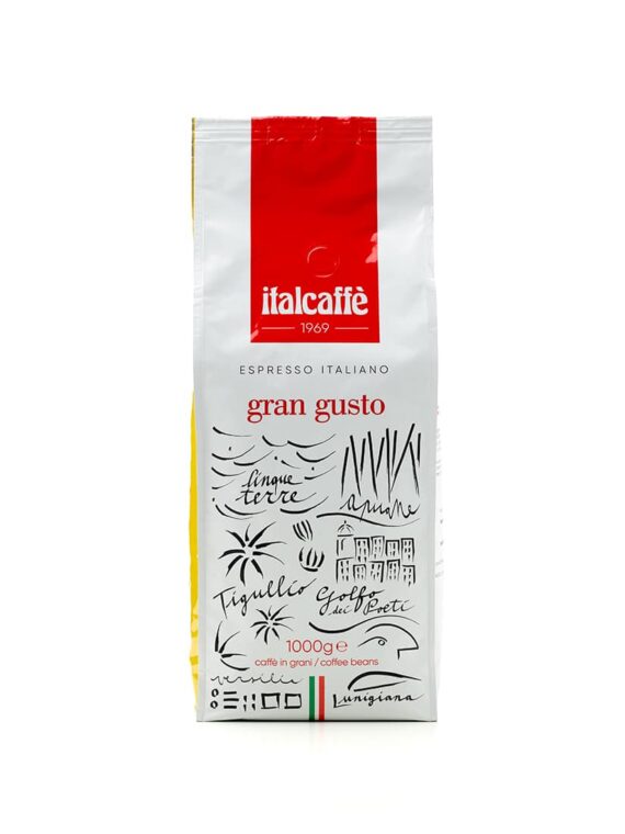 Gran Gusto Italcaffè Espresso Kaffee ganze Bohne 1kg Kaffeebohnen