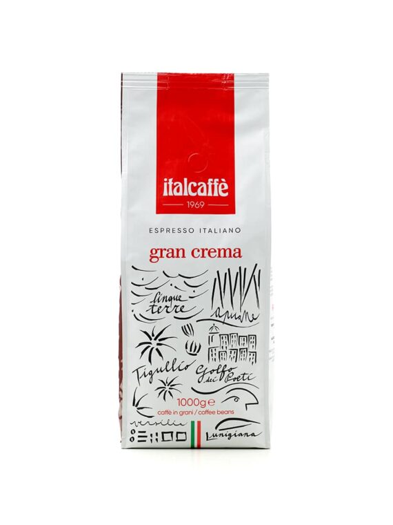 Caffè in grani Gran Crema 1 kg Italcaffè Espresso Italiano fronte