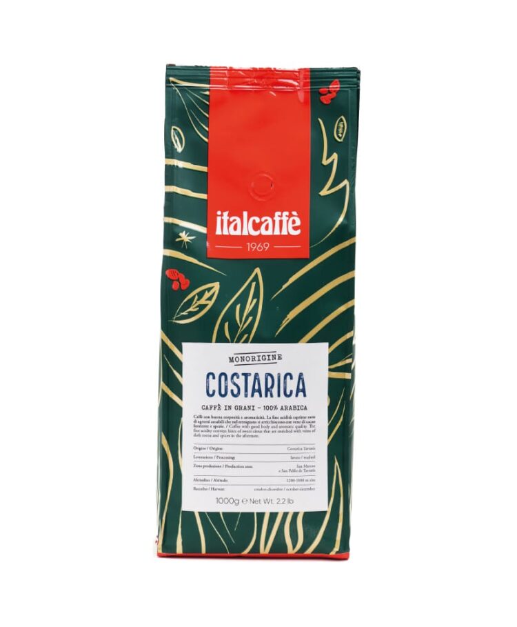 Caffè in grani arabica Costarica Italcaffè 1 kg Espresso Italiano fronte