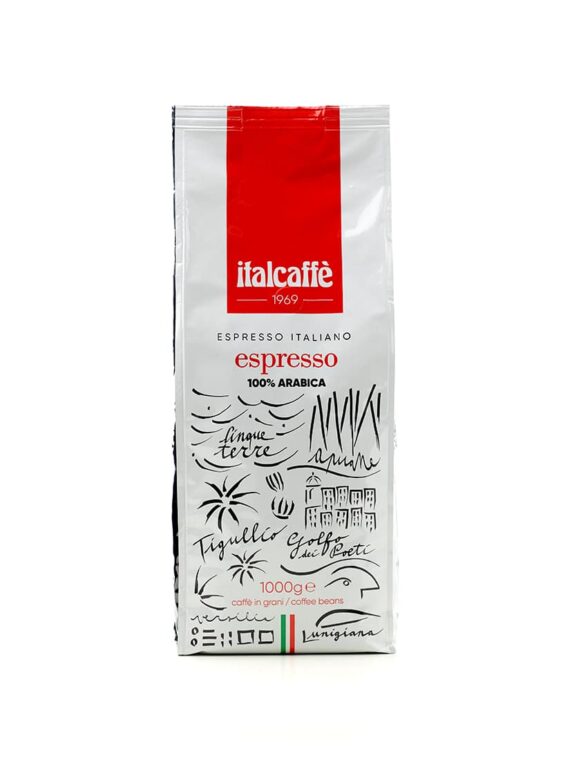 Caffè in grani espresso 100% Arabica 1 kg Italcaffè fronte