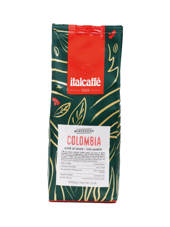 Caffè in grani Arabica Colombia Italcaffè 1 kg Espresso Italiano fronte