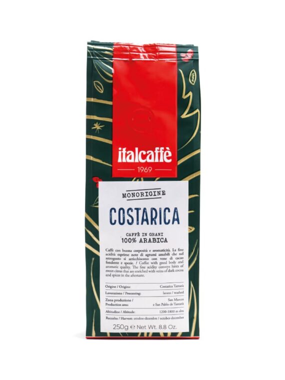 Caffè in grani Arabica Costarica Italcaffè 250 g Espresso Italiano fronte