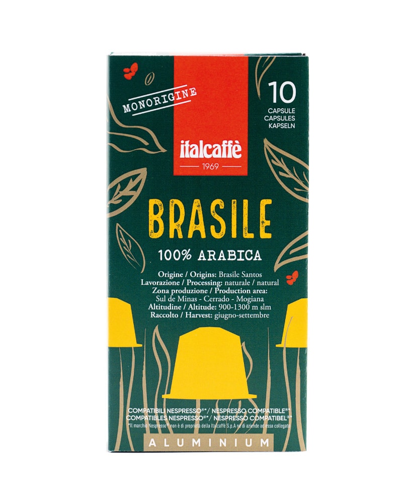 Caffitaly Mélange BRASILE 100% Arabica Café Capsule - Boîte de 10