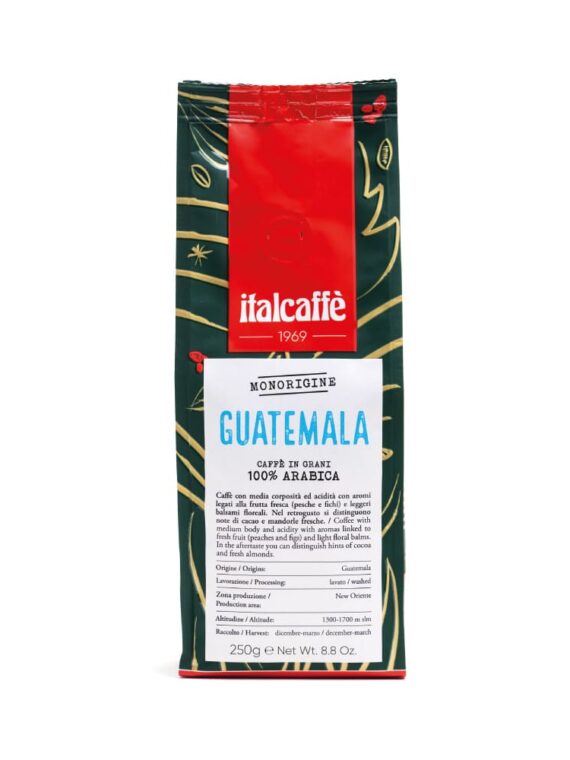 Caffè in grani Arabica Guatemala Italcaffè 250 g Espresso Italiano fronte