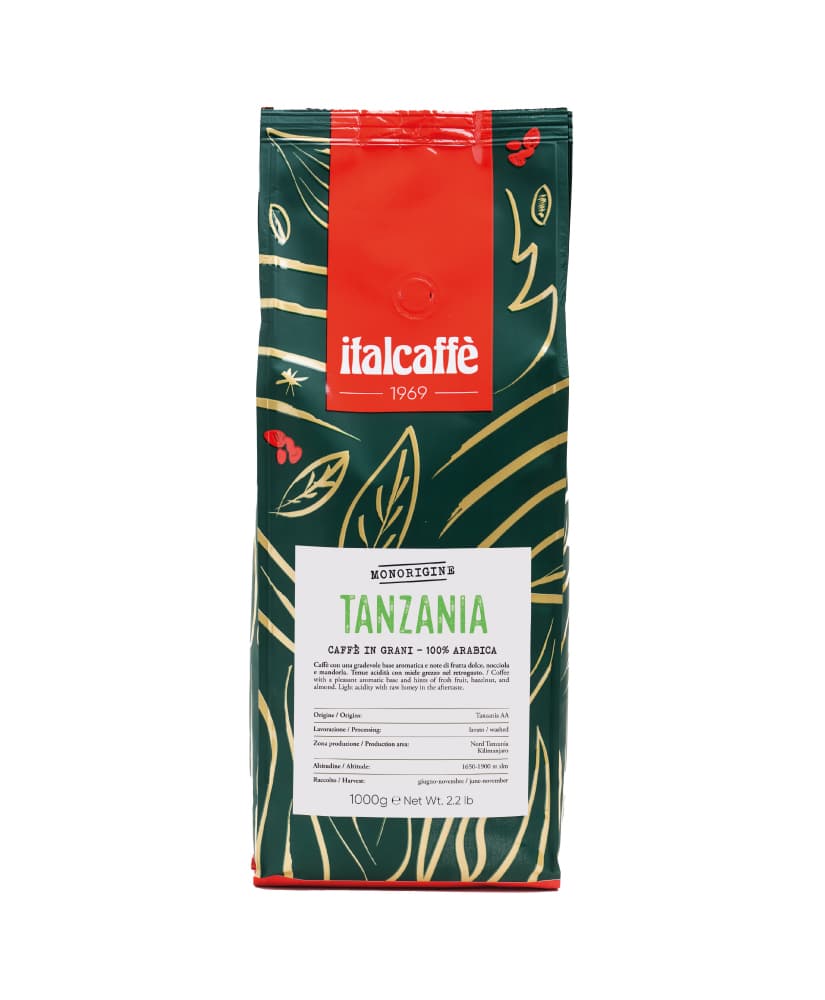 Caffè in grani Arabica Tanzania Italcaffè 1kg Espresso Italiano fronte